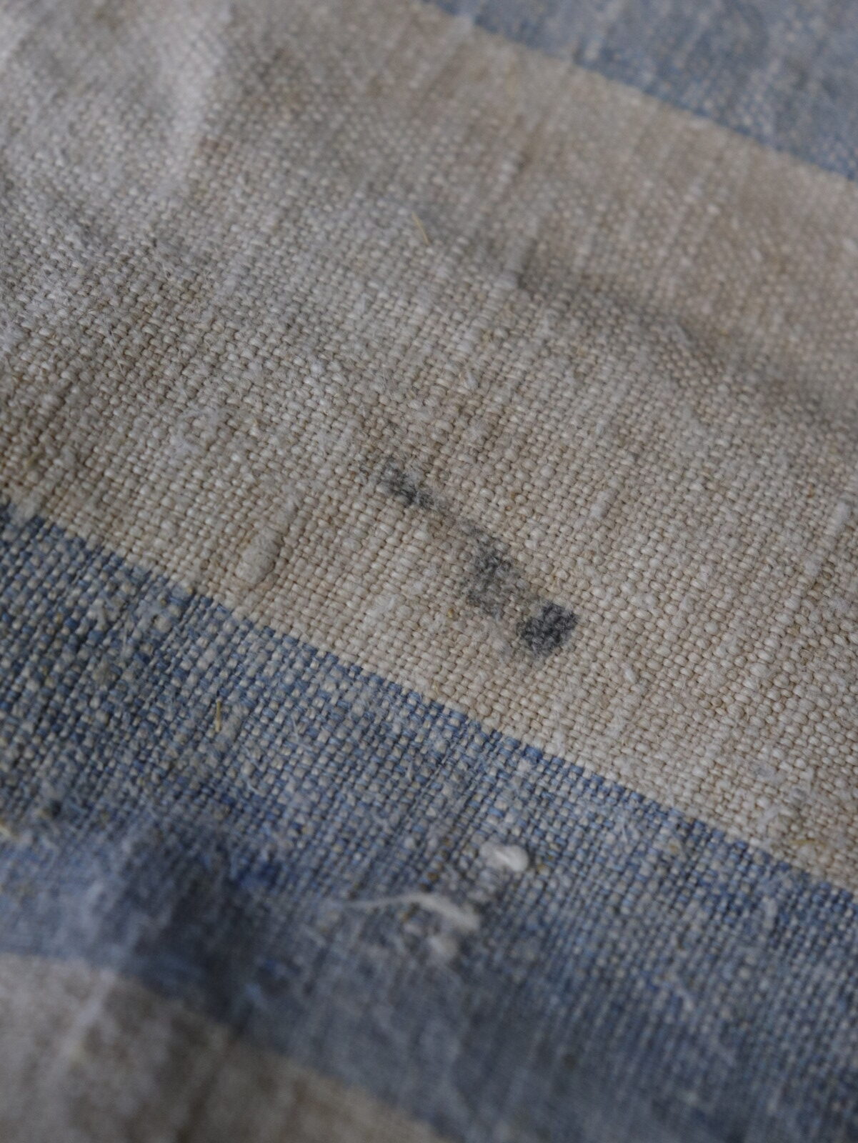1960's,vintage linen fabric,grain sack,Germany,BROWN.remake,cushion