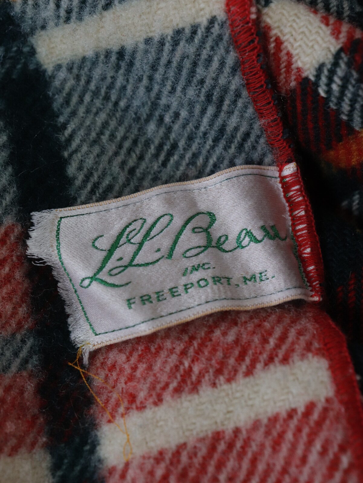 L.L.Bean,1960's,wool blanket, tartan check, vintage