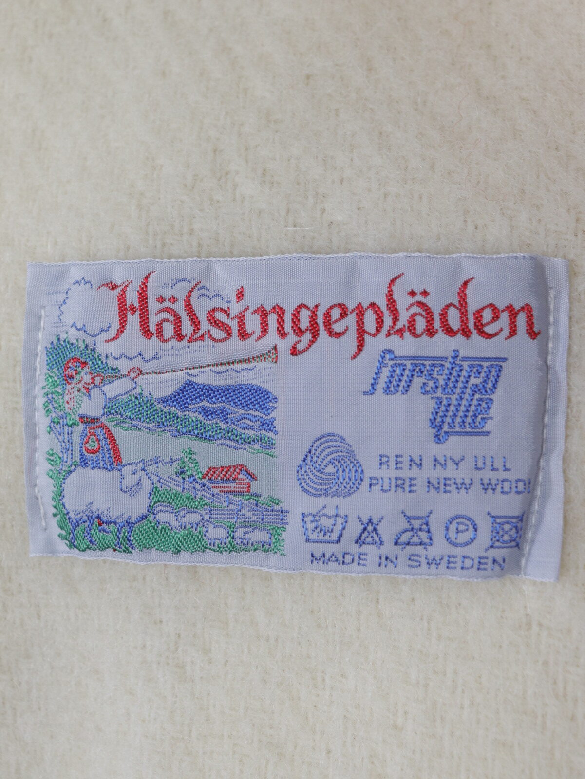 Halsingepladen, wool blanket, Sweden,vintage, plaid blanket