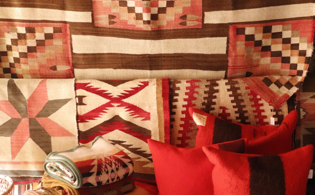 Navajo Rug, vintage blanket, wool cushion