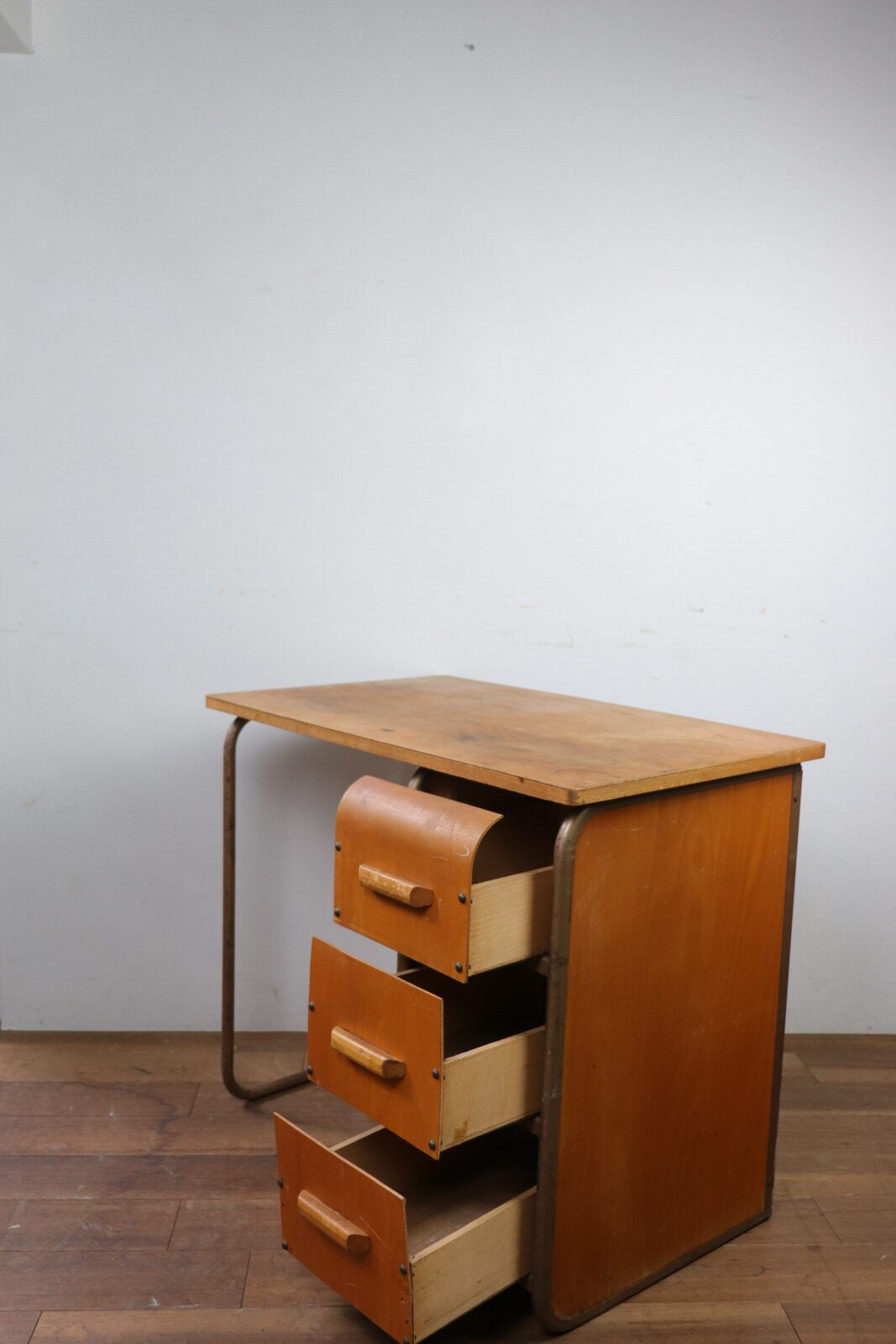 1940's,child desk,woodxmetal desk,france