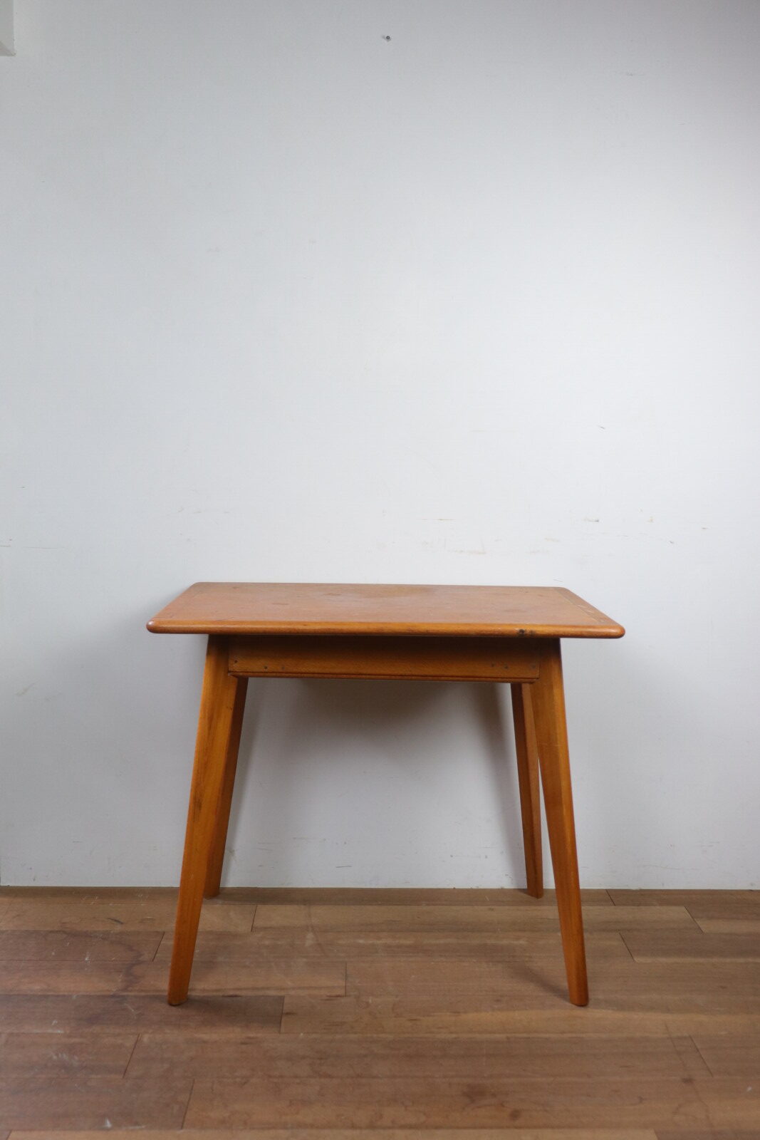 MCM,wood table,small table,France,vintage