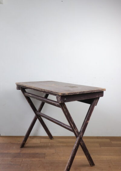 1950's,wood folding table, cafe table,French vintage,france