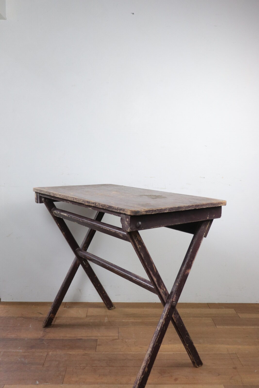 1950's,wood folding table, cafe table,French vintage,france