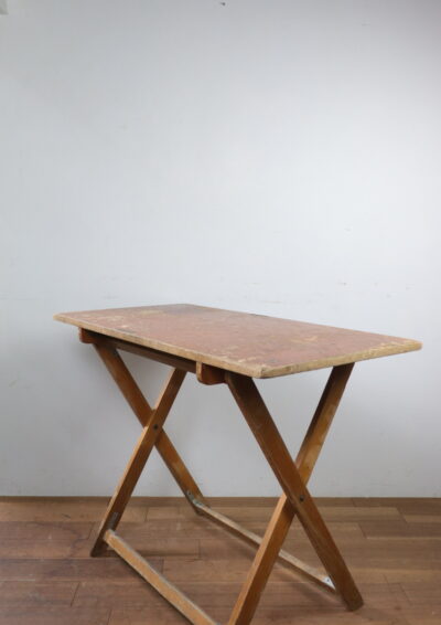 1950's,oak wood folding table, cafe table,French vintage,france