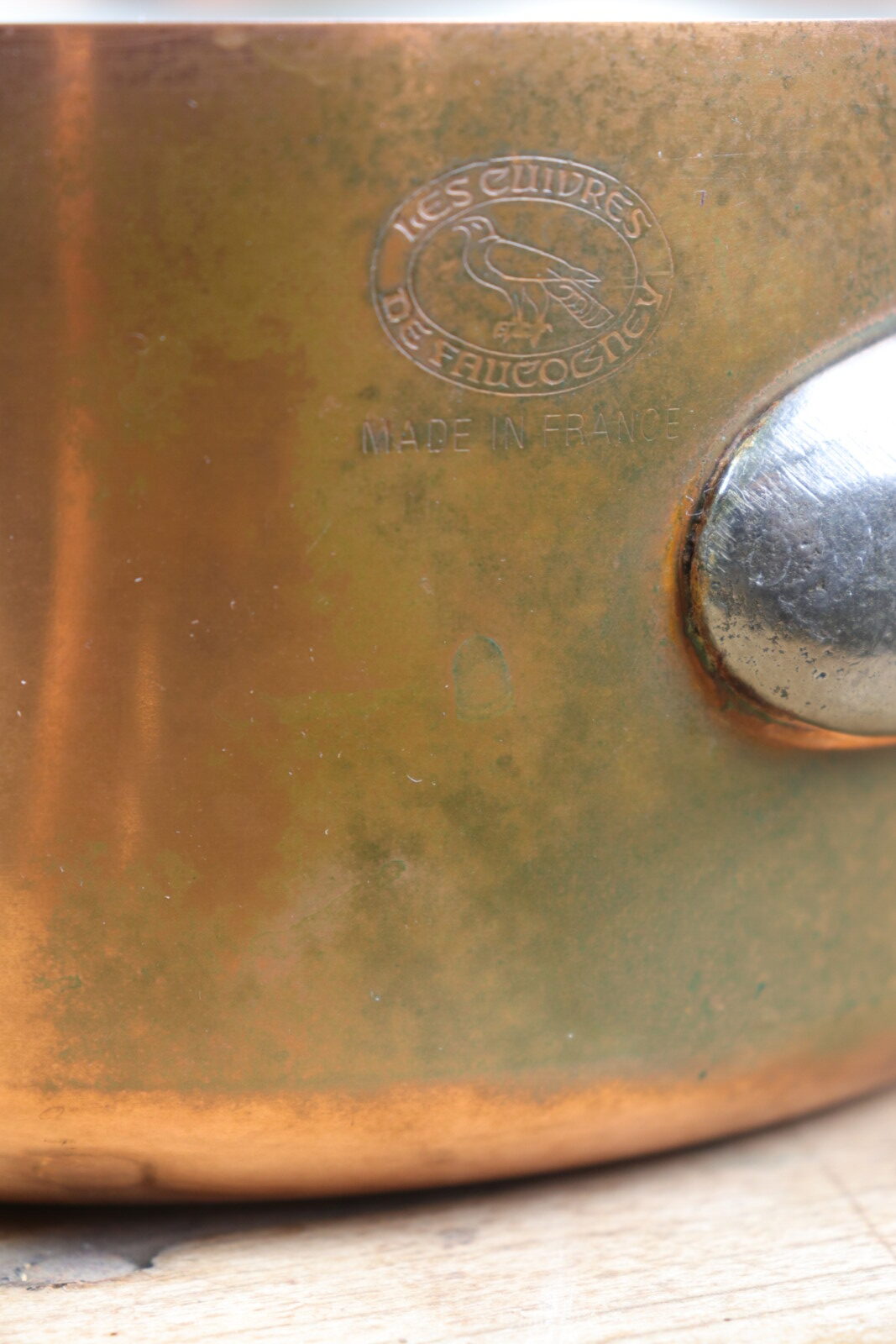 copper pan set of 3,vintage,france,copper pan