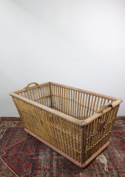 1930's,loundry big size basket,bamboo,basket,France,large basket