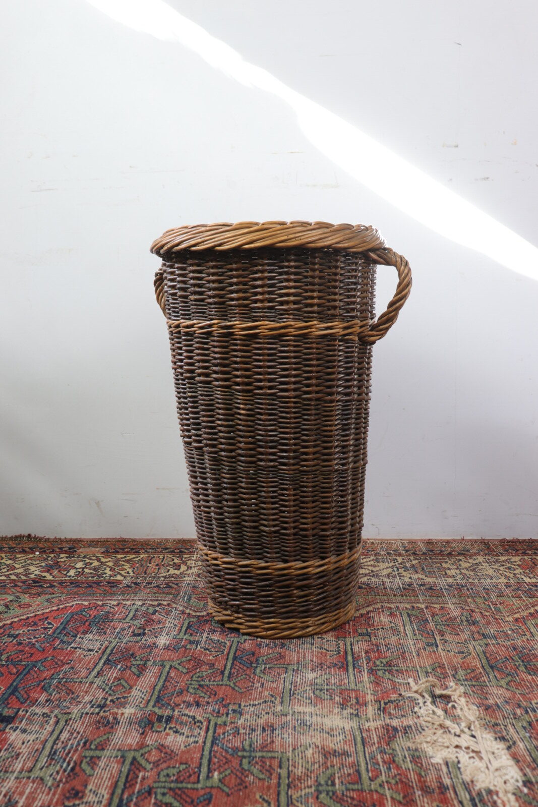 wicker basket ,umbrella stand,france,vintage