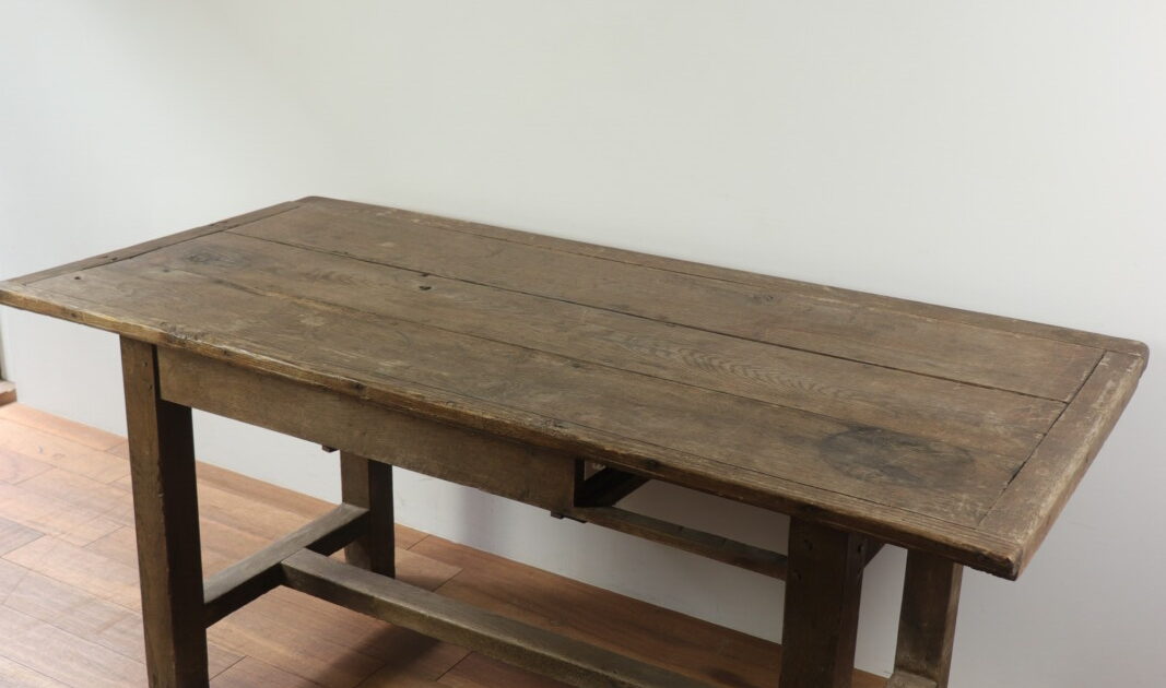 French Table フランスの古いテーブル 1940's french oak wood table – BROWN. | 京都 二条新町の生活