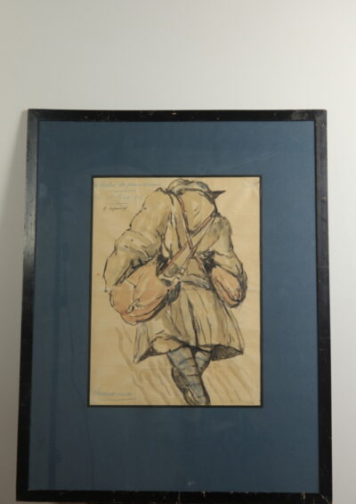 1918's,water painting,framed painting,France,antique