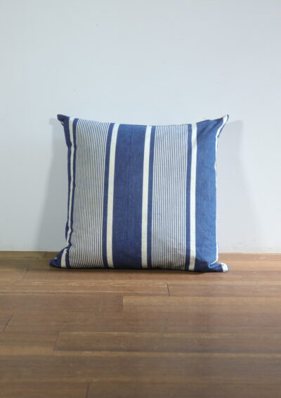 vintage,ticking fabric,cushion,BROWN.remake,France,french ticking cotton fabric cushion