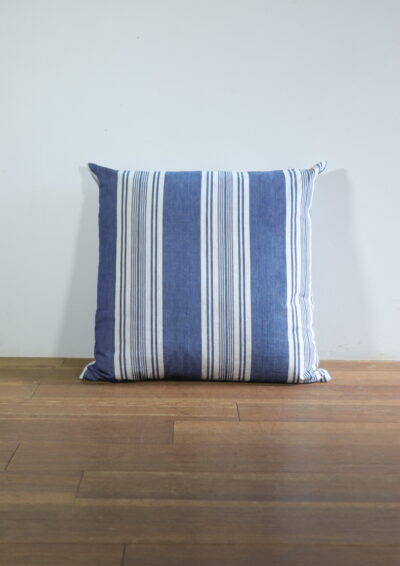 vintage,ticking fabric,cushion,BROWN.remake,France,french ticking cotton fabric cushion