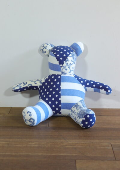 Tokeisou,handmade bear,vintage fabric remake bear,stuffed toy