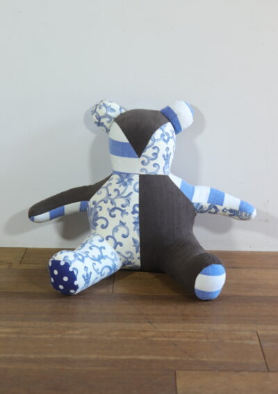 Tokeisou,handmade bear,vintage fabric remake bear,stuffed toy