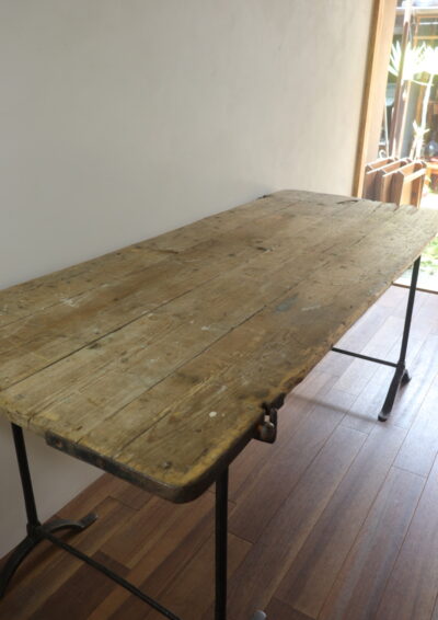 1800's,antique,trestle,table,hand forged iron trestle table,England,blacksmith made
