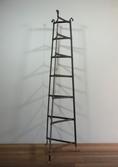 1800's,antique,hand forged iron,cast iron pan stand,England,blacksmith made