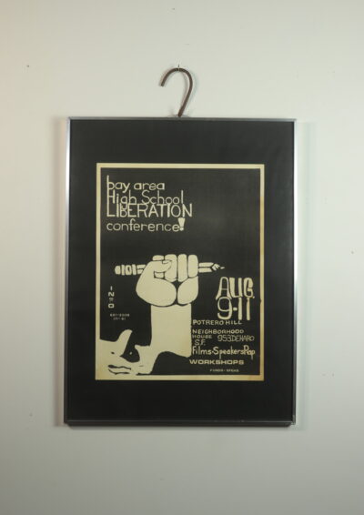 1969's framed poster (Bay Area High school Liberation Conference),USA,vintage poster,MCM
