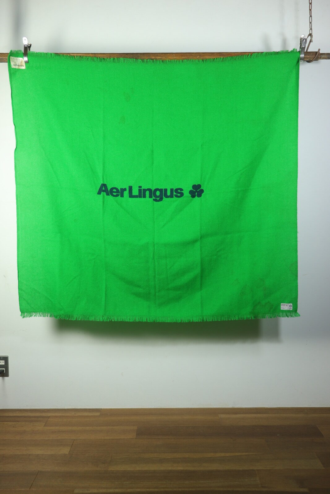 vintage blanket,aer lingus plane,air plane blanket,Ileland