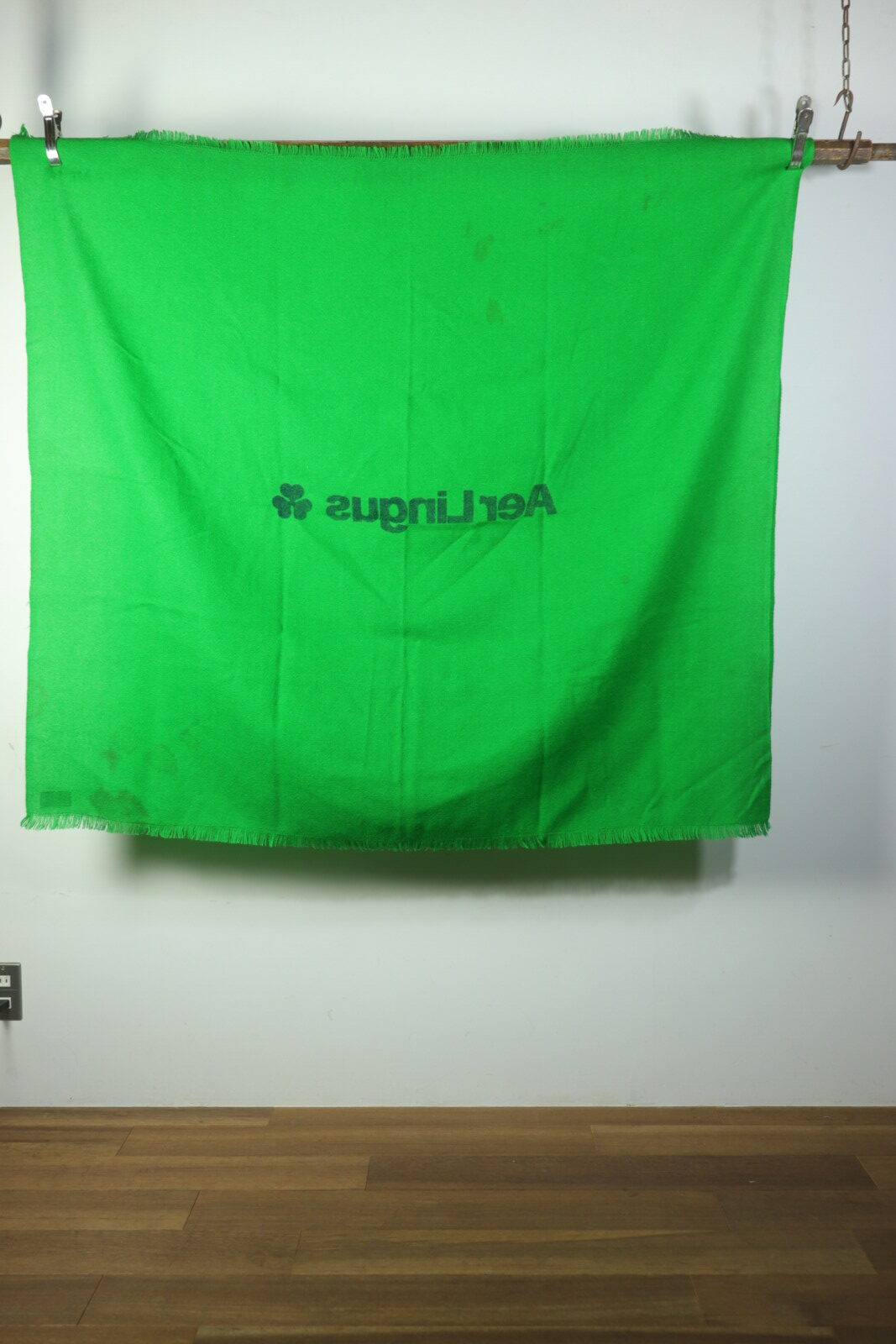 vintage blanket,aer lingus plane,air plane blanket,Ileland