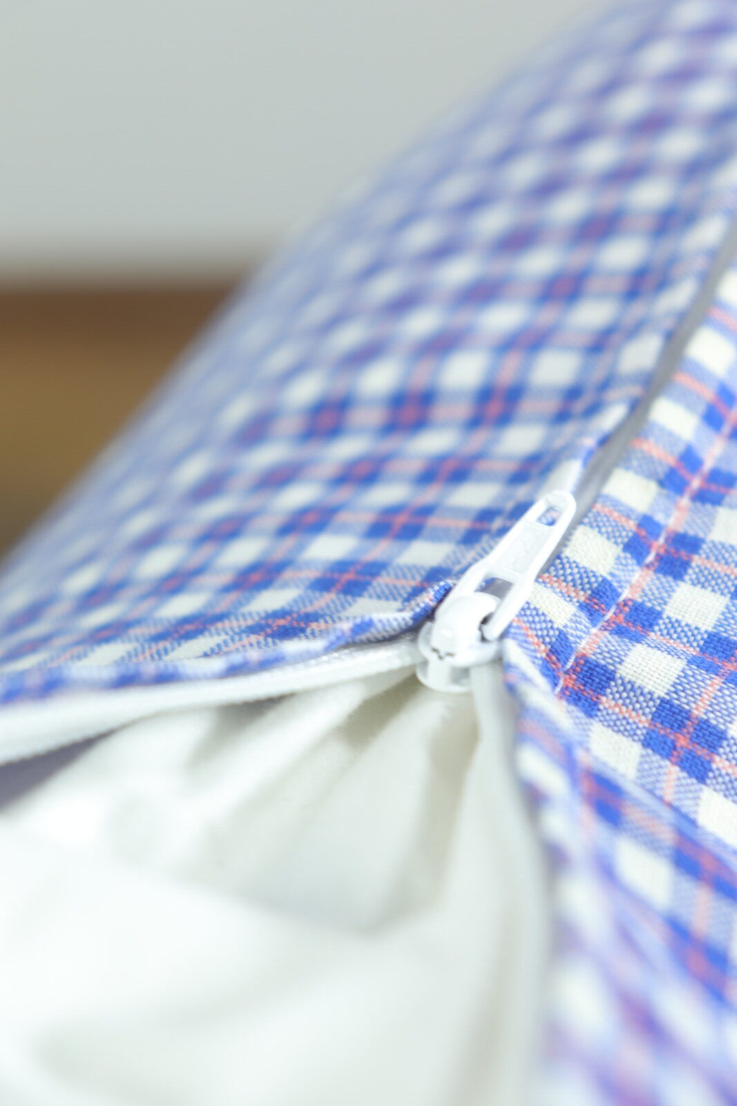 french cotton fabric,France,vintage,french cotton check cushion,cushion,Brown.remake