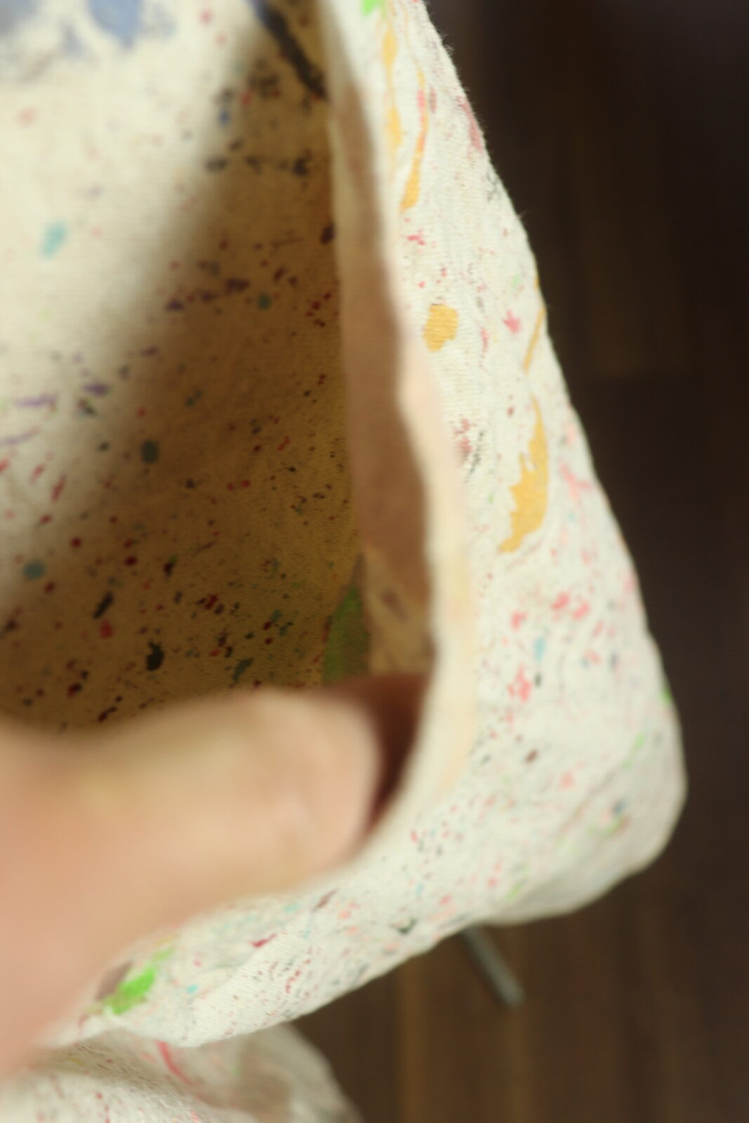 paint fabric,used,Brown.remake,apron,USA