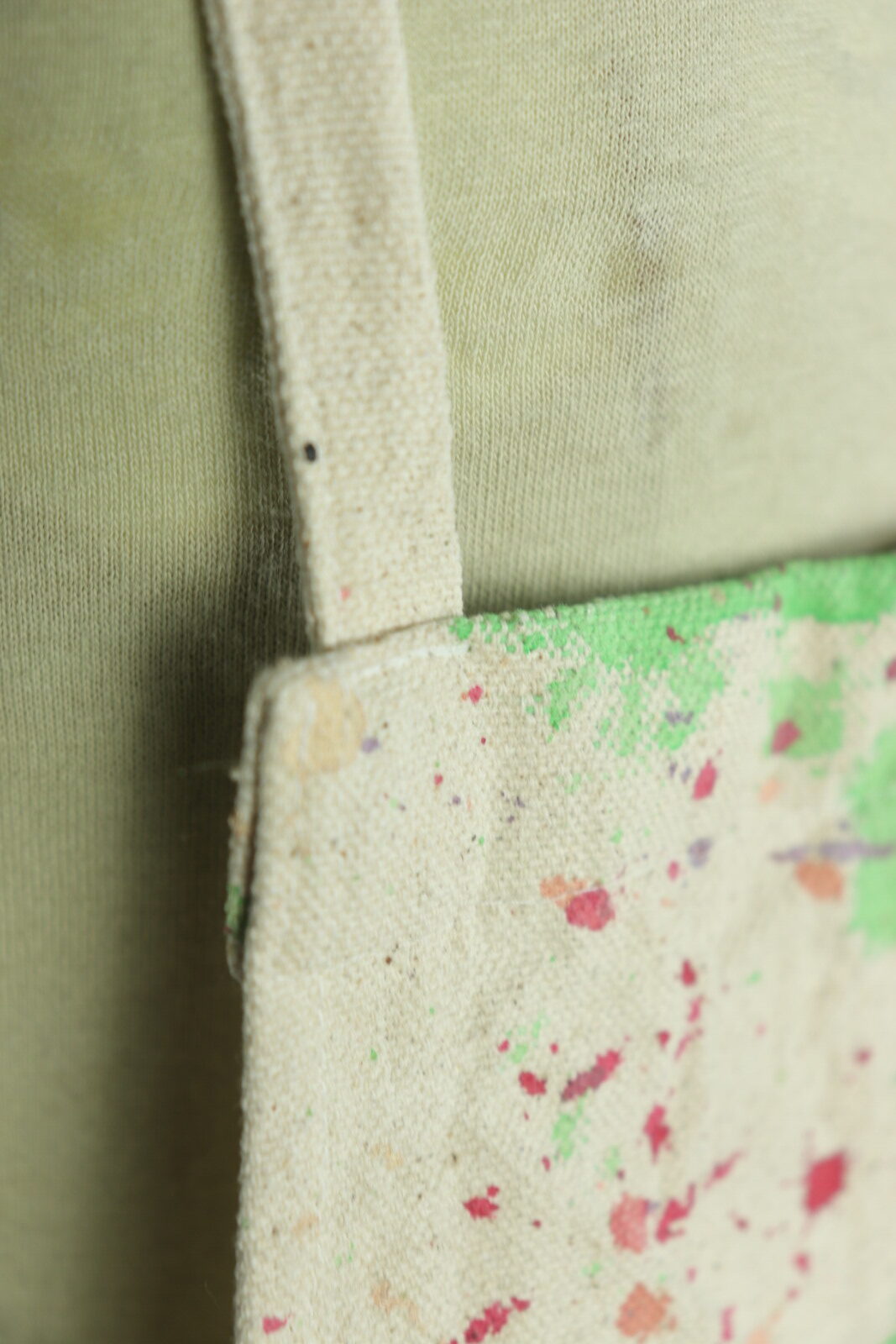 paint fabric,used,Brown.remake,apron,USA