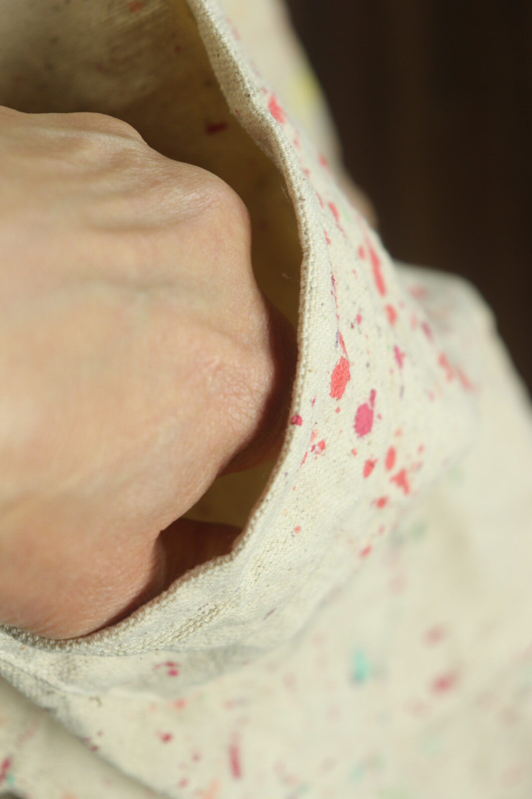 paint fabric,used,Brown.remake,apron,USA