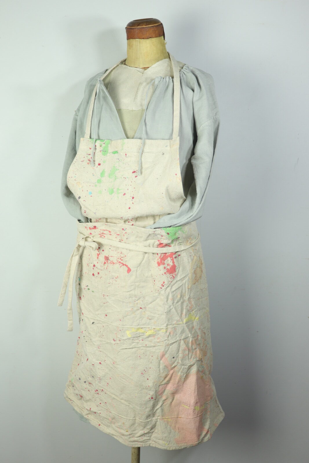 paint fabric,used,Brown.remake,apron,USA