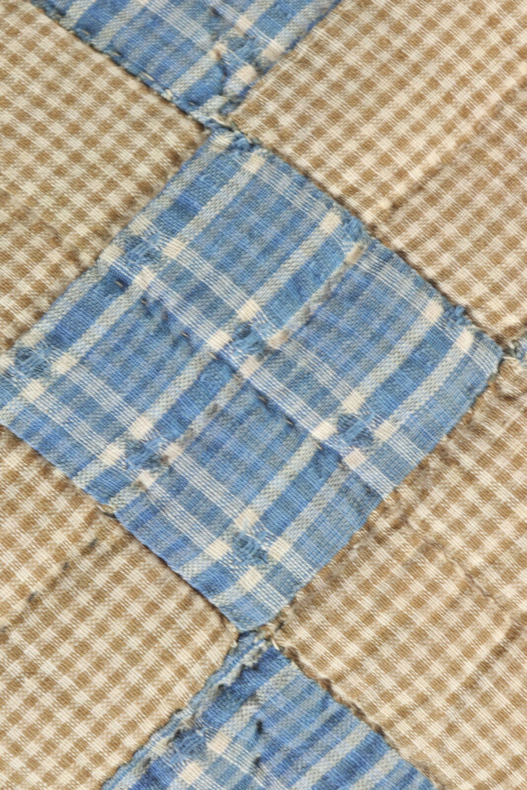 antique quilt fabric,Brown.remake,cushion,USA,calico quilt,1930's