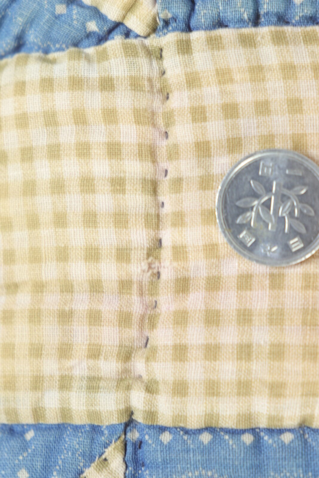 antique quilt fabric,Brown.remake,cushion,USA,calico quilt,1930's