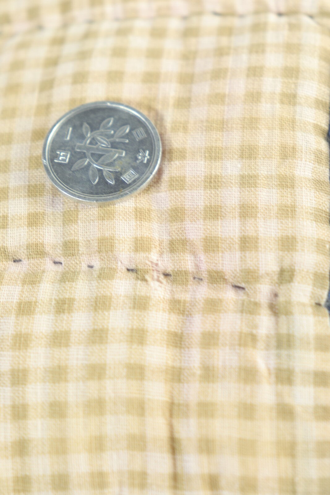 antique quilt fabric,Brown.remake,cushion,USA,calico quilt,1930's